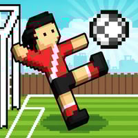 A soccer player in a red shirt and black shorts is about to kick a soccer ball.